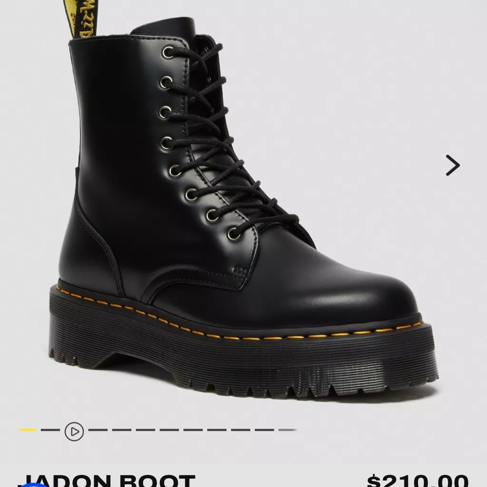 Dr. Martens Black Combat Boots - Picture 3 of 8